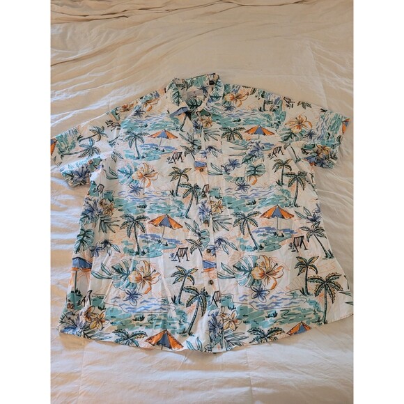 Oak Hill Men's Short Sleeve Collared Shirt Button-Down Hawaiian Tropical Sz 2XL - Picture 1 of 5
